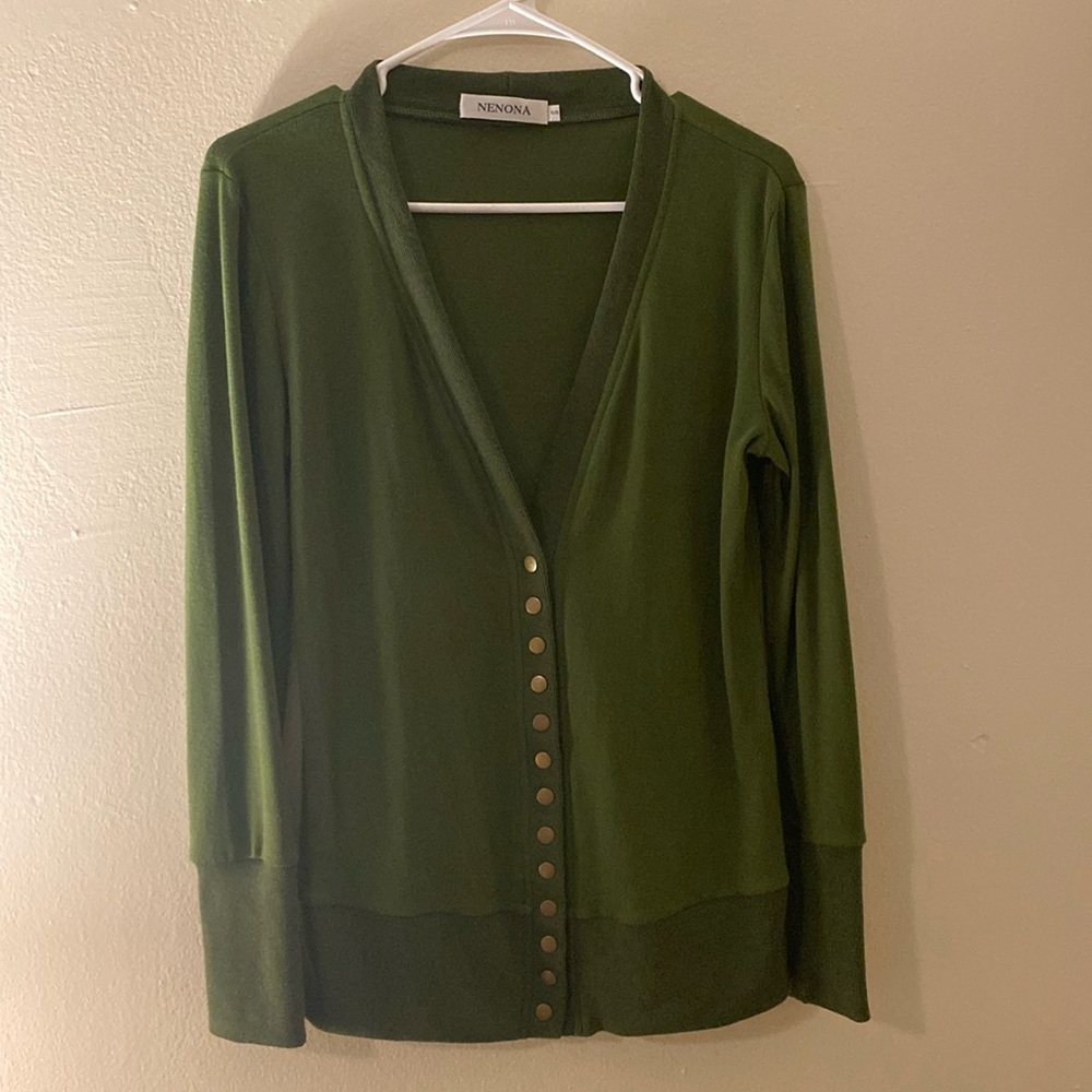 Beautiful olive green NENINA cardigan